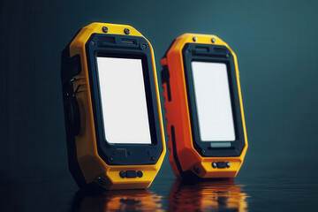 Maritime navigation systems flat design front view advanced GPS