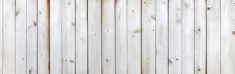 Naklejka premium Lightly weathered white wood planks arranged in vertical pattern