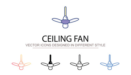 Ceiling Fan icon design with white background stock illustration