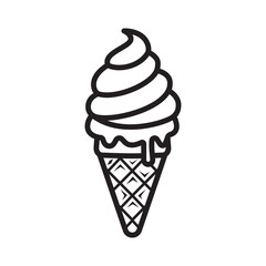ice cream icon design vector template