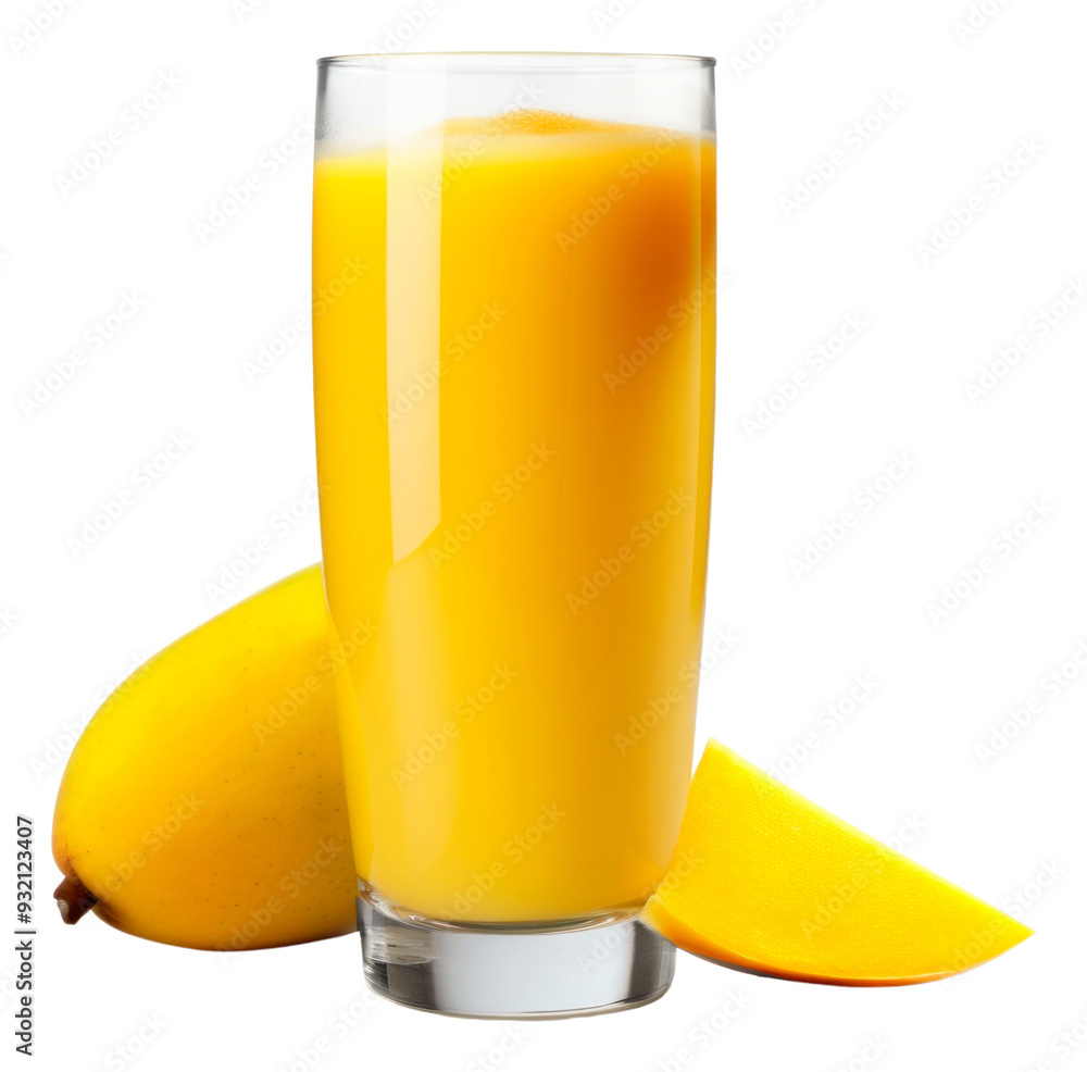 Sticker png mango juice drink fruit glass.