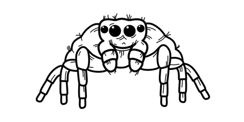 halloween jumping spider - vector illustration