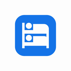 bunk bed bedroom icon sign