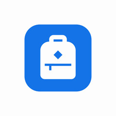 backpack baggage bag icon sign