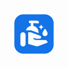 hand washing soap foam icon