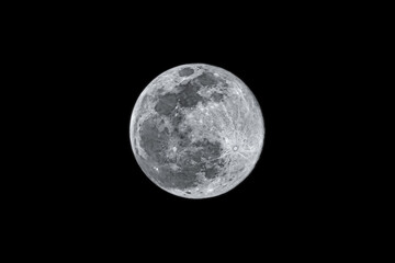 Full moon on the night,High quality,on black sky
