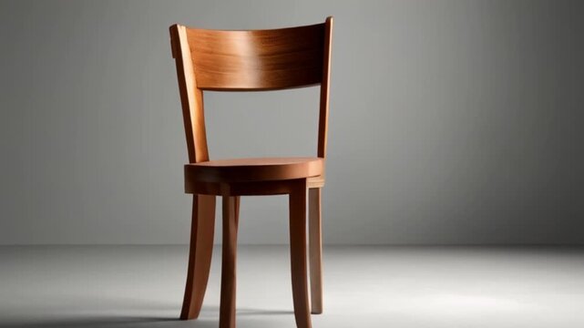 wooden chair on white background