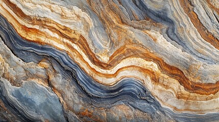 Elegant sedimentary layers background featuring smooth transitions between strata in muted colors with realistic geological detailing for a captivating image