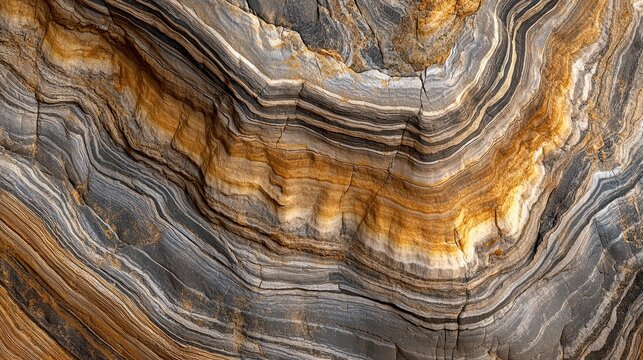 Elegant sedimentary layers background featuring smooth transitions between strata in muted colors with realistic geological detailing for a captivating image