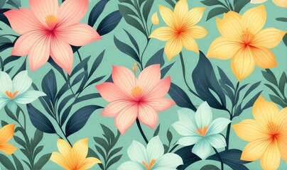 Beautiful pattern wallpaper with soft color