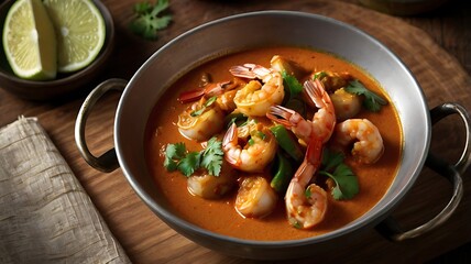 Fototapeta premium healthy seafood fried or cooked Shrimps