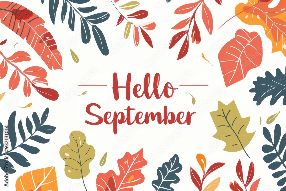 Poster autumn leaves with the text 