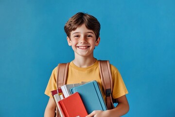 Obraz premium Happy Boy Ready for School