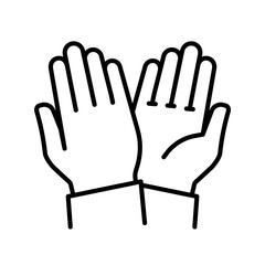 high five icon. high five line icon