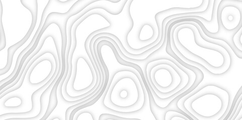 White 3d papercut from topography vector design abstract background for desktop