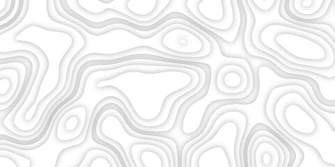 White 3d papercut from topography vector design abstract background for desktop