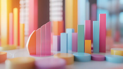 Obraz premium Financial Insights Explaining Complex Business Concepts through 3D Animation Navigating the complexities finance can be daunting, but 3D animation makes easier to understand.By transforming intricate.