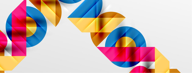 Round shapes, circles and lines minimal geometric background. Vector Illustration For Wallpaper, Banner, Background, Card, Book Illustration, landing page