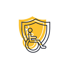 Obraz premium Disability Insurance icon vector illustration. Disability Insurance symbol isolated on white background