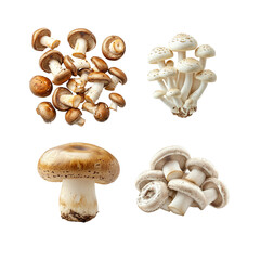 mushrooms isolated on white background