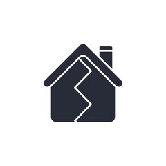 Earthquake Insurance icon vector illustration. Earthquake Insurance symbol isolated on white background