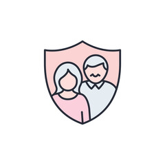 Long-Term Care Insurance icon vector illustration. Long-Term Care Insurance symbol isolated on white background