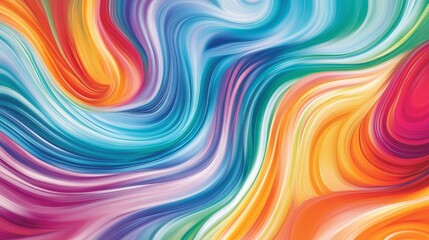 Colorful abstract fluid art, vibrant swirls of