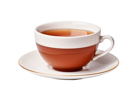 a cup of tea on a saucer