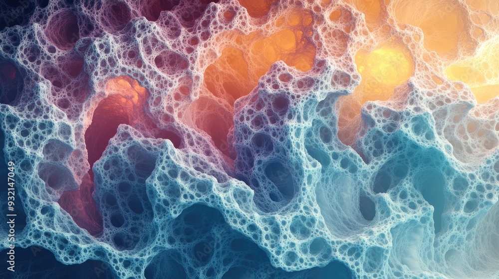 Poster 3d rendered fractal design for use as background