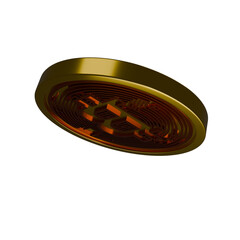 Bitcoins, crypto coin set PNG. Transparent background