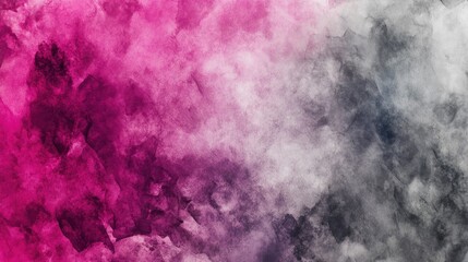 Fototapeta premium Abstract ethnic tie dye artwork featuring creative soft strokes in grayscale and magenta showcasing a unique watercolor style