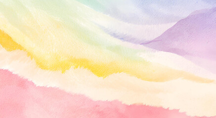 Colorful Abstract Watercolor Background With Pastel Tones