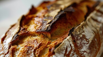 A loaf of artisan bread with a golden brown crust.