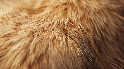 Fototapeta premium Close-up brown animal fluffy warm fur texture or soft surface pattern Natural material for fashion textile industry and coat A mammal skin Pile of hair or whisker, pelage Chipmunk or dog, pet