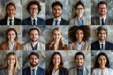 Collage of Diverse Avatar Portraits Featuring People's Headshots