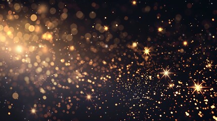 Empty banner with shimmering sparks