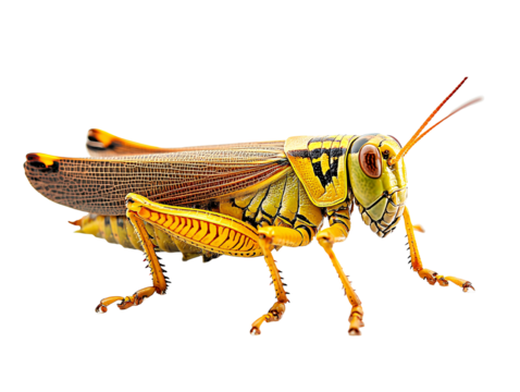 a close up of a grasshopper
