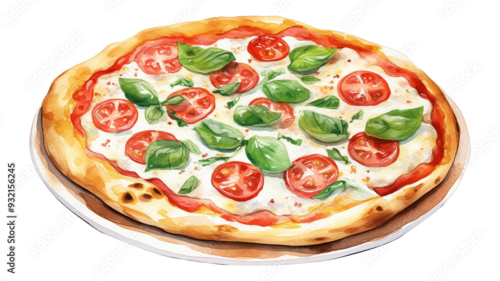 Sticker PNG Pizza food white background mozzarella.