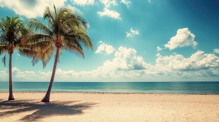 Obraz premium Hollywood Florida Beach. Tropical Miami Travel Destination for Relaxing Ocean Vacation