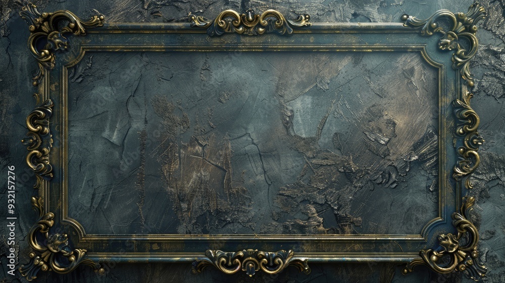 Poster vintage frame with empty space on shadow border background texture of blank background in abstract f