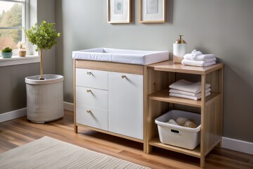 A modern take on diaper changing, blending style and function. Sleek, efficient designs create a seamless experience for parents and babies alike.