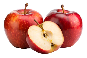 red apple isolated on transparent background png