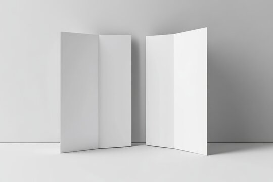 Funeral Booklet. White Vertical Booklet Mockup Brochure Magazine A4 Template