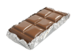 a chocolate bar in foil