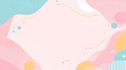 Various shape element abstract pastel background flat design.