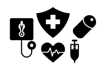 Medical Icons vector art illustration