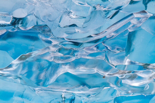 Glacial iceberg detail from ice calved off the LeConte Glacier, Southeast Alaska, Pacific Ocean, United States of America