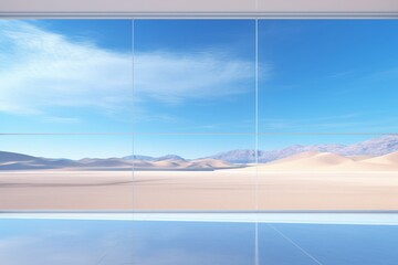 Obraz premium Stunning Desert View Through Modern Window