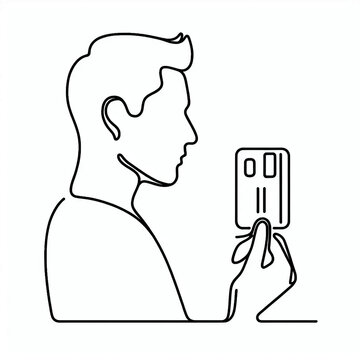 recommend clip art: black silhouette pay flat colors thin lines