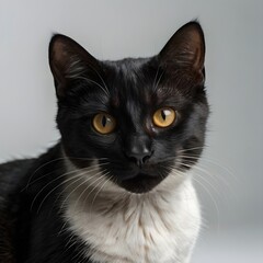 Black Cat Isolated on a white background
